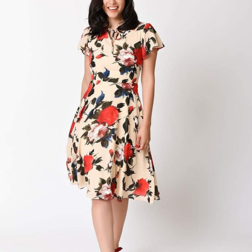 Unique Vintage Formosa 1940s swing dress